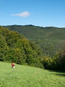 Couple walking Stock Photos