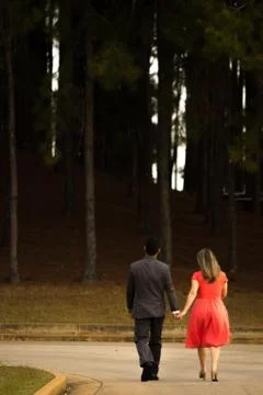 Couple walking Stock Photos