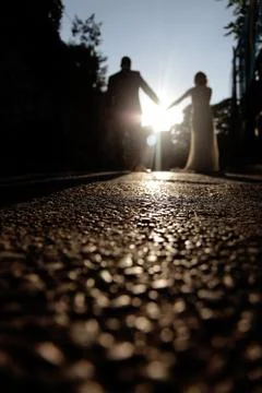 Couple walking Stock Photos