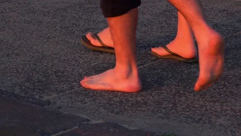 Couple Walking in Slow Motion, Sunset, beach Stock-Footage 69740568