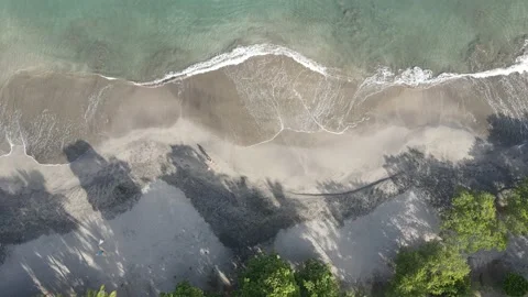 Couple Walking on White Sand Beach Stock Footage 170772067