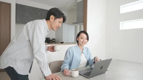 Couple Watching a Computer Stock Footage 332750480