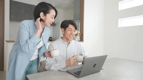 Couple Watching a Computer Stock Footage 332750481