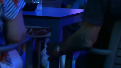 Couple watching a performance at the bar Stock Footage 93873034