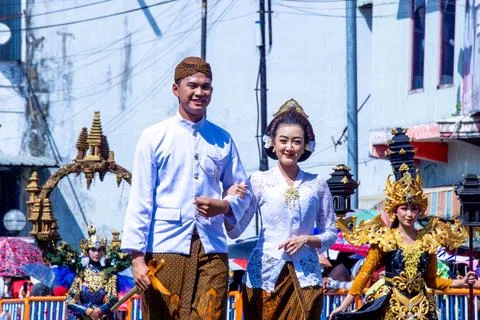 A couple with wedding dress from East Java Stock Photos