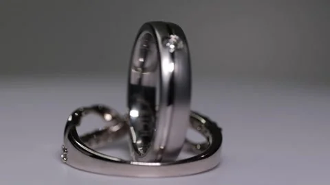 A couple wedding ring shot with zoom lens Stock Footage 271074487