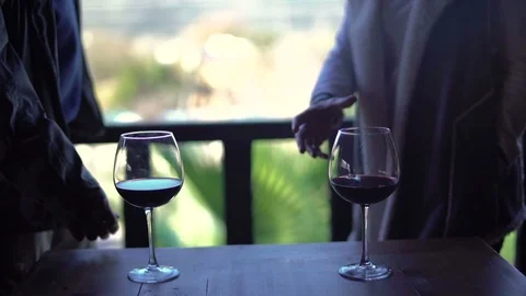 Couple With Wine Stock Footage 100653809