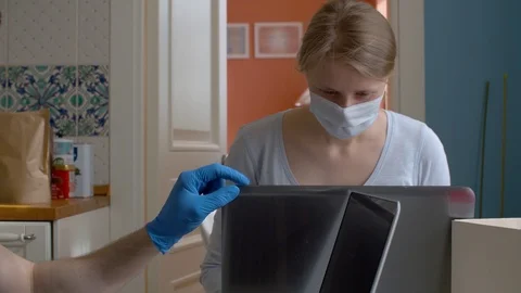 Couple working from home Stock Footage 127105819