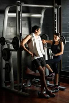 Couple working out Stock Photos