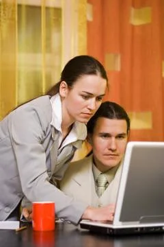 Couple working Stock-Fotos