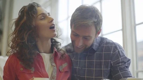 Couple working on project together Stock Footage 75187464