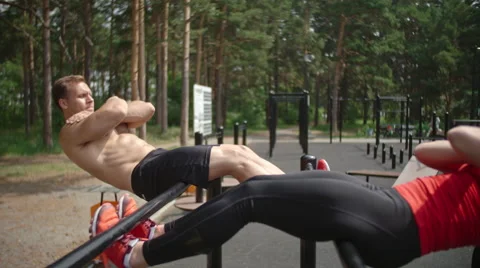 Couple Workout Stock Footage 68012401