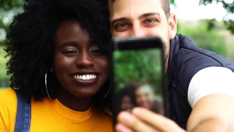 Couple/Friends taking a selfie Stock Footage 82623632