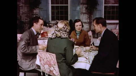 Couples And Groups Of Friends Drink Coffee At Restaurant Stock Footage 155454489