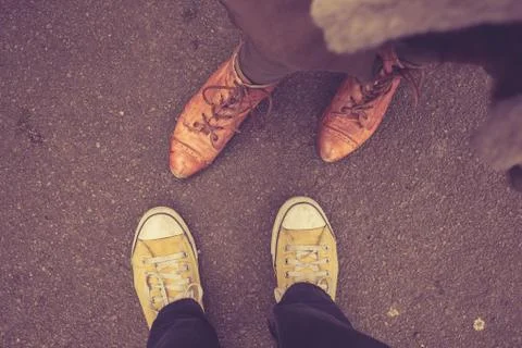 Couple's feet Stock Photos