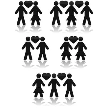 Couples in love Illustrazione stock