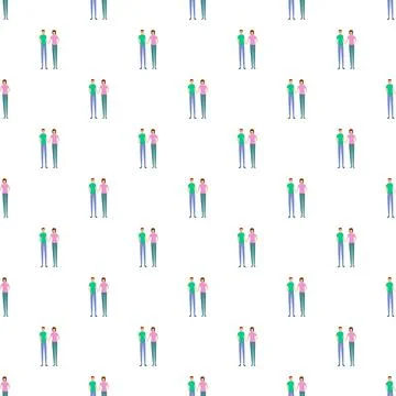 Couples pattern forming a seamless background Stockillustratie