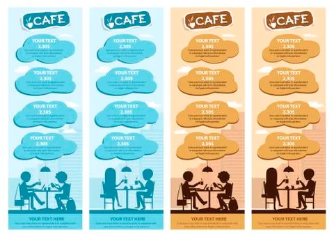 Couples of people in cafe. Vector Illustration with friends men and women s.. Ilustração Stock