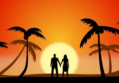 Couples Retreat Stock Illustration