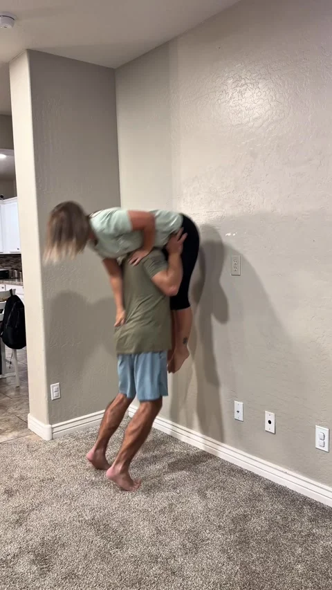 Couple's Viral Challenge Busts Hole In Wall, Mesa, Arizona, USA - 01 Sep 2026 Stock Footage 345604478