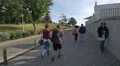 Couples walking along Jardim do Morro in Porto district 4k or 4k+ Resolution