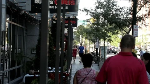 Couples Walking Stock Footage 100034136