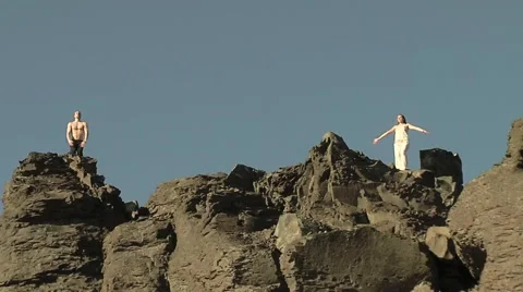 Couples Yoga Video stock 980779