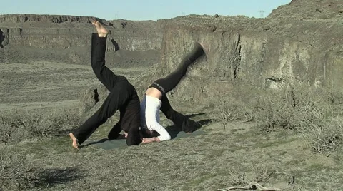 Couples Yoga Video stock 980791