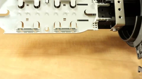 Coupling for connecting optical communication cables Stock Footage 54732230