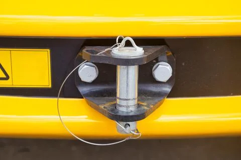 Coupling device of excavator Stock Photos