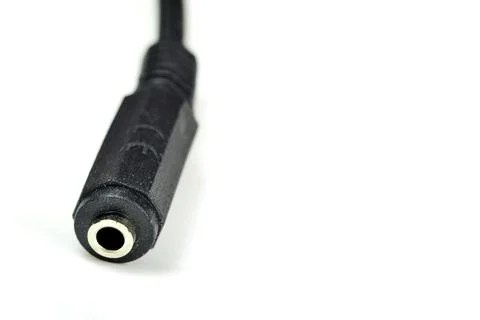 Coupling for a earphone jack extension cable Stock Photos