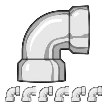 Coupling pipe elbow cartoon vector graphic 库存插图