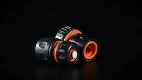 Couplings for connecting flexible hoses Stock Footage 154427437