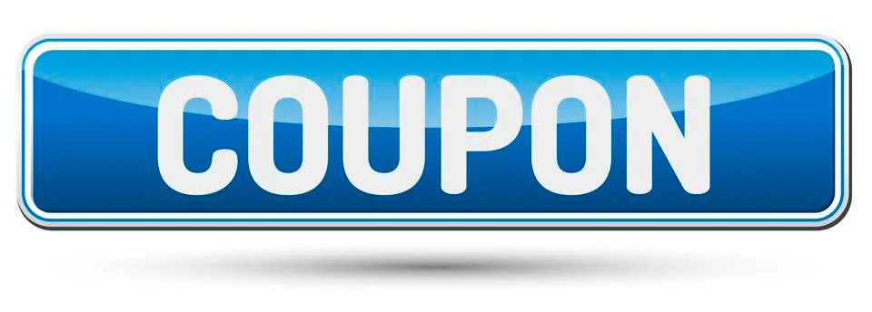 COUPON - Abstract beautiful button with text. Stock Illustration