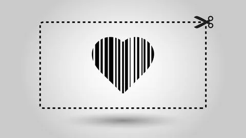 Coupon with bar codes or voucher code or promo code vector with scissors Stock Illustration