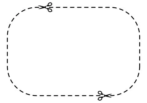 Coupon border Stock Illustration