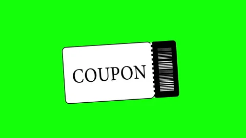Coupon Border Motion, Green Screen Sale Tag Animation Stock Footage 314576372