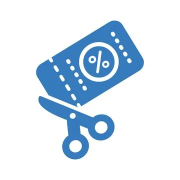 Coupon, code, discount icon. Blue color design. Illustrazione stock