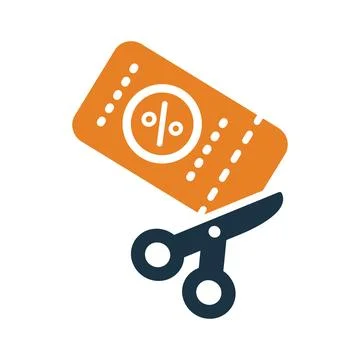 Coupon, code, discount icon. Simple color vector. Stock Illustration