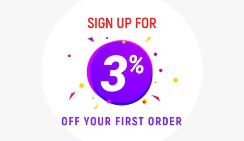 Coupon code discount sign up advertising offer. Discount promotion tag flyer 3 Illustrazione stock