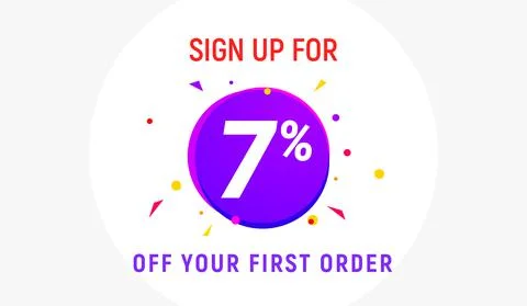 Coupon code discount sign up advertising offer. Discount promotion tag flyer 7 Stock Illustration