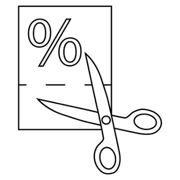 Coupon code icon, outline style Stock Illustration