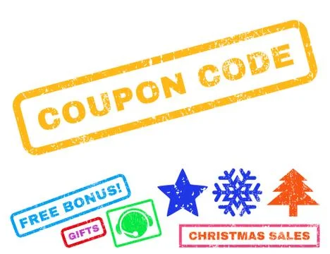 Coupon Code Rubber Stamp Stock Illustration