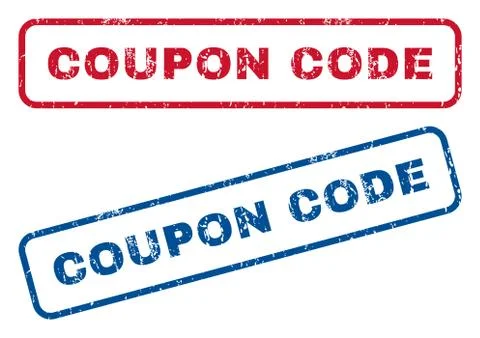 Coupon Code Rubber Stamps 스톡 일러스트
