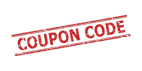 COUPON CODE Stamp Seal with Unclean Style and Double Parallel Lines Stockillustratie