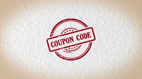 COUPON CODE stamp style word Stock Footage 319475494
