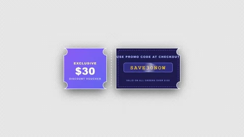 Coupon Code Ticket Reveal with perforated edge peel, dashed cutout 4K Alpha Vídeo Stock 346126465