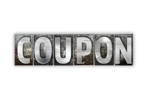 Coupon Concept Isolated Metal Letterpress Type イラスト素材