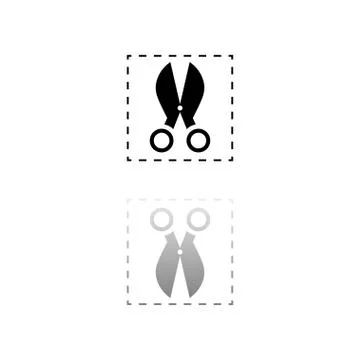Coupon cutting icon flat Stock Illustration