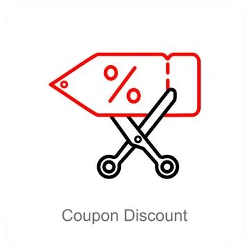 Coupon Discount and coupon code icon concept Stock Illustration